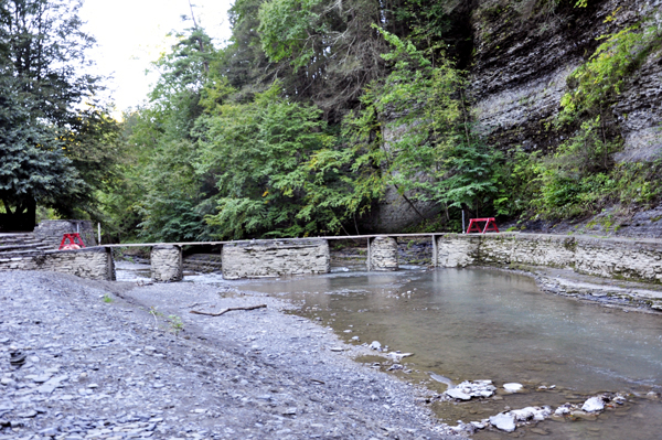 Looking away from the Lower Falls